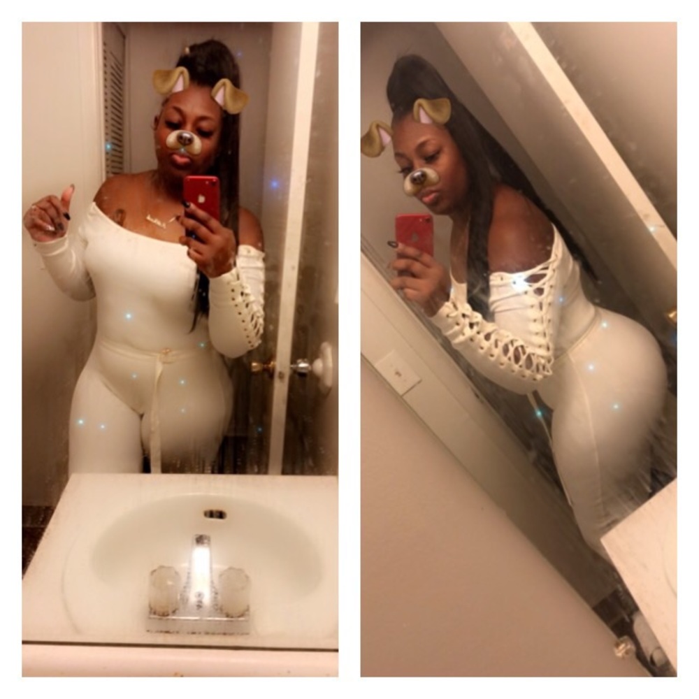 White sweater jumpsuit